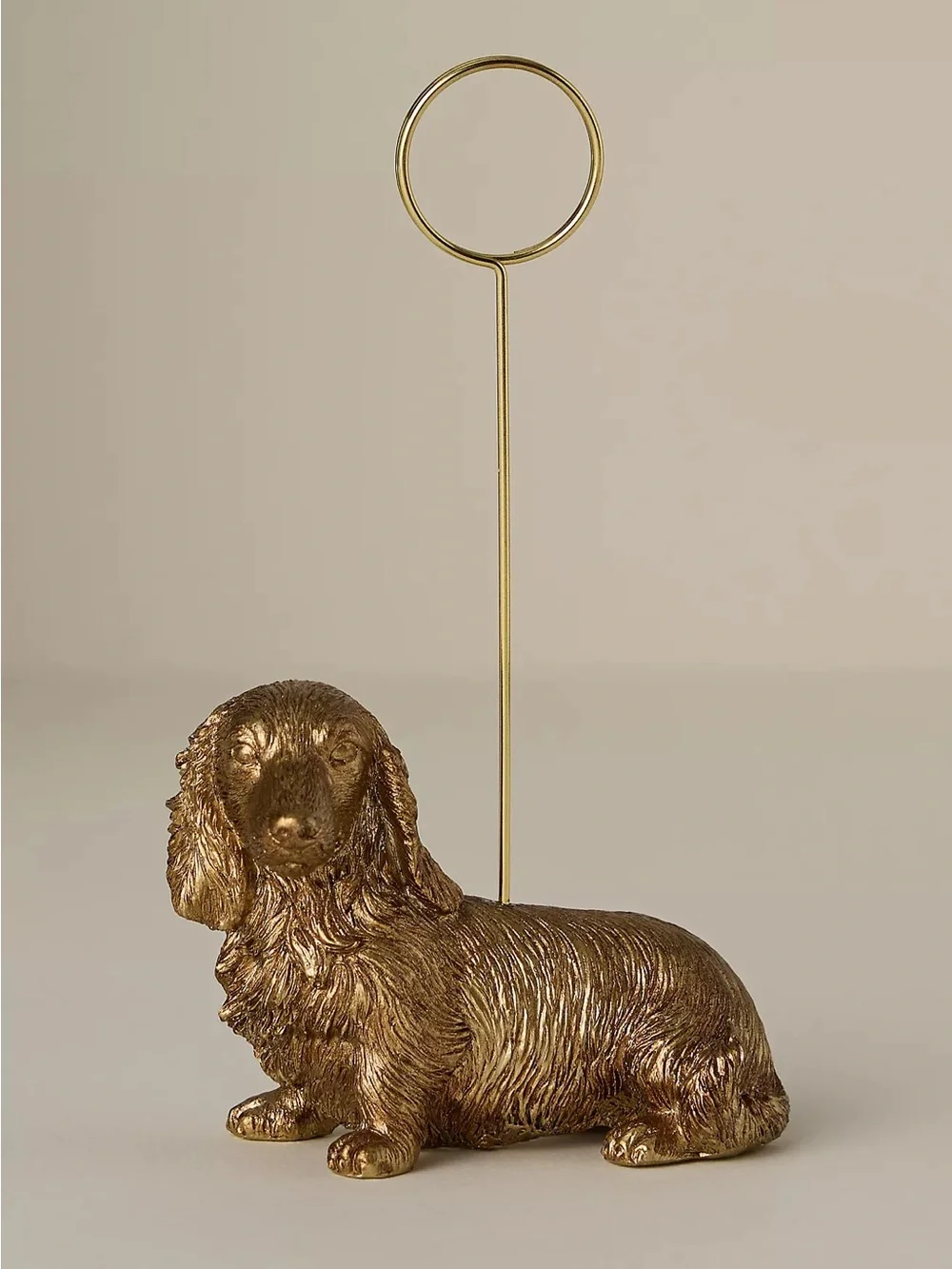 Anthropologie Gold Dachshund Dog Photo Holder - Decorative Home Accent